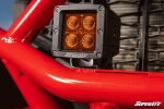 Additional installed view of the 3 inch LED cube lights on a UTV