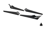 Four piece black rock slider set for the Can-Am Maverick X3 MAX with perforated accent panels