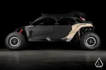 Rock sliders for the Can-Am Maverick X3 MAX shown mounted on the machine, additional view