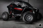 Rock sliders for the Polaris RZR Pro S shown fitted to the machine, additional view