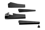 Assault Industries rock sliders for the Polaris RZR XP 4 Turbo, isolated studio view of the set