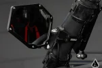 Side mirror light bracket kit for Polaris RZR, additional gallery view of the black metal bracket in place