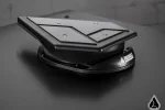UTV roof fan shown installed on a side by side roof, second view of the low profile housing