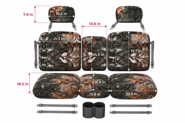 Camouflage Seat Cover for Can Am Defender HD5|7|8|9|10, shown on a plain background