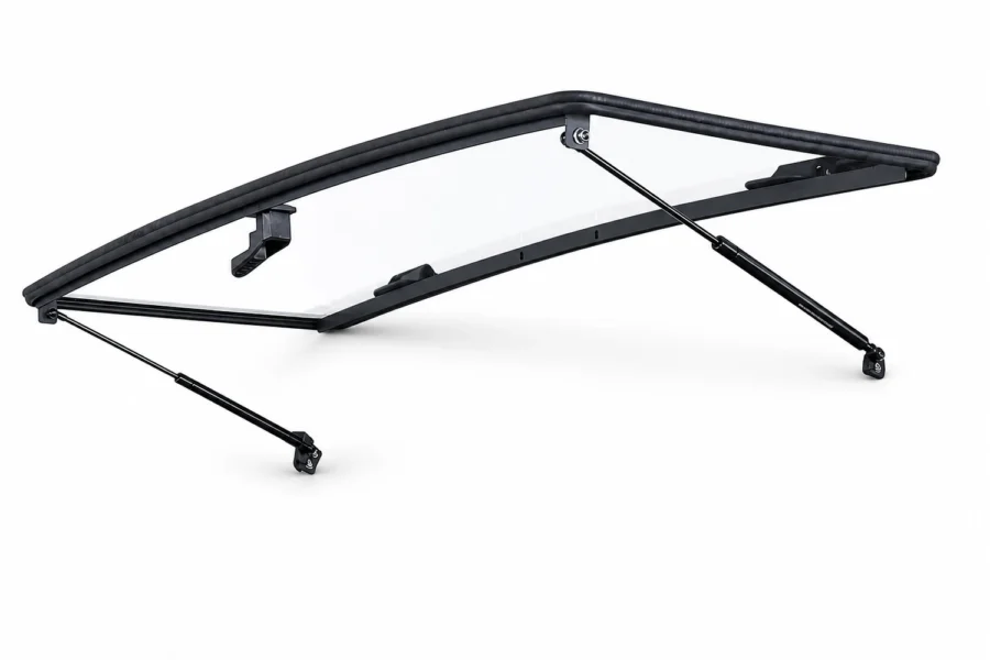 Flip Front Windshield For Can-Am Defender / Defender MAX (2016+), shown on a plain background