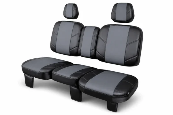 Split Bench Seat Covers Leather for Can Am Defender HD10|9|8|7, shown on a plain background