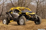 Additional installed view of the front bumper on a Can-Am Maverick R