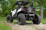 Can-Am Maverick Sport tube rear bumper shown installed on the machine, second fitted view