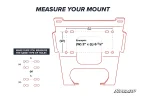 Maverick Sport winch mounting plate, alternate studio view of the gloss black boxed mount