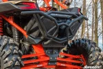 Can-Am Maverick X3 rear bumper shown fitted to the machine outdoors, second installed view