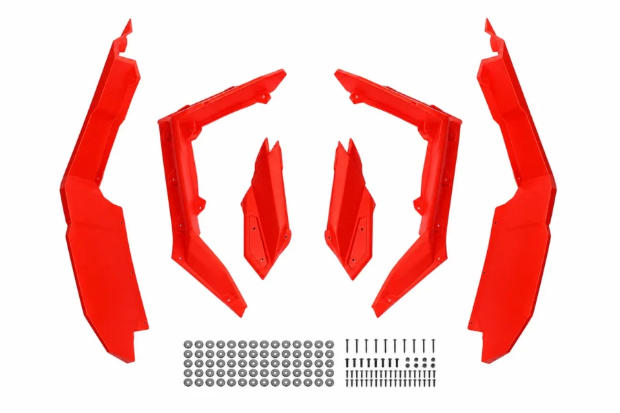 Red Fender Flares for Can-Am Maverick X3 / X3 MAX, shown on a plain background