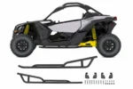 Nerf Bars Rock Sliders for Can-Am Maverick X3 2017-2026, detail view of the mounting and hardware