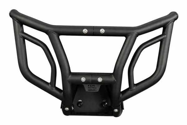 Kemimoto spotlight-ready front bumper for the Can-Am Maverick X3, black steel, shown on a plain background