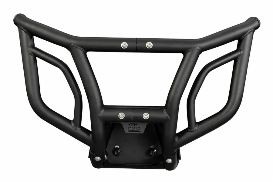 Kemimoto spotlight-ready front bumper for the Can-Am Maverick X3, black steel, shown on a plain background