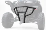 Kemimoto rear bumper shown in position on a CFMoto ZForce 950, rear three-quarter view