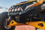 Additional installed view of the Volt front winch bumper on a Can-Am Maverick R
