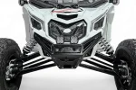 Additional installed view of the machined billet front winch bumper on a Can-Am Maverick X3