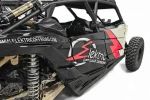 Volt rock sliders installed on a Can-Am Maverick X3 MAX, second installed view