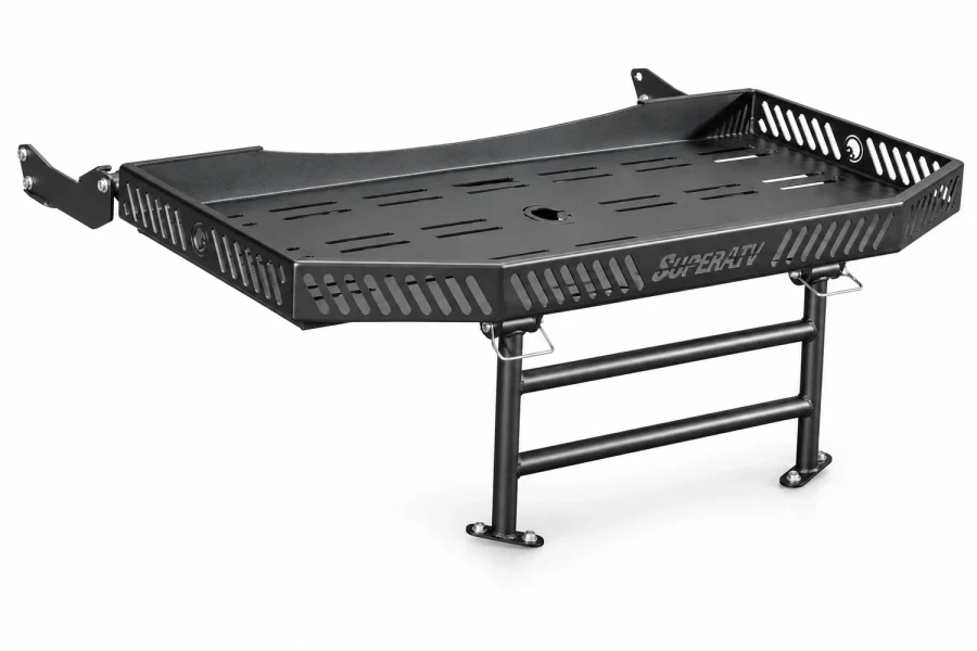 SuperATV Charlie Hood Rack for Polaris Ranger 1000 isolated on a white background