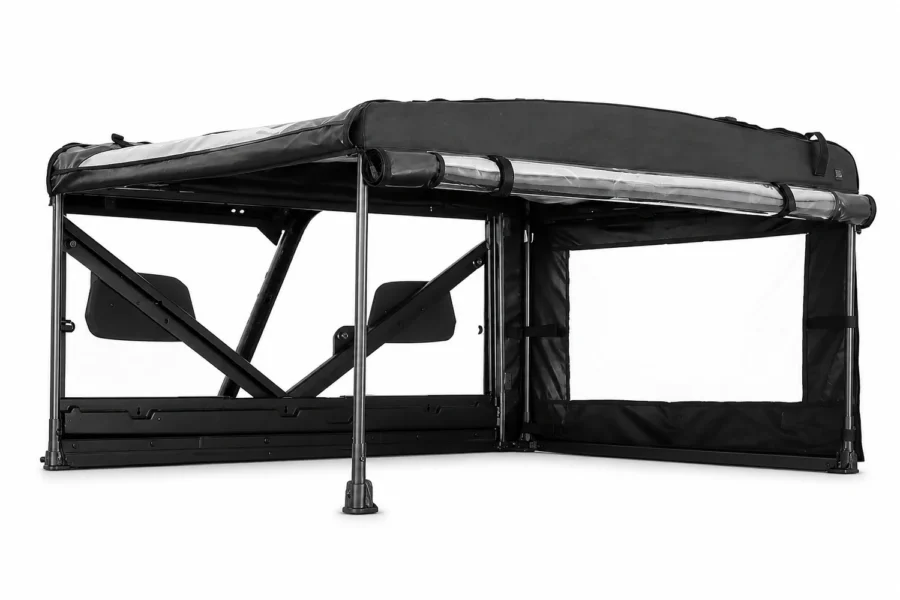 UTV Soft Cargo Camper Bed Cover Rack for Polaris Ranger 570 Full-size/XP 900/1000 / XP 1000 / Crew, shown on a plain background