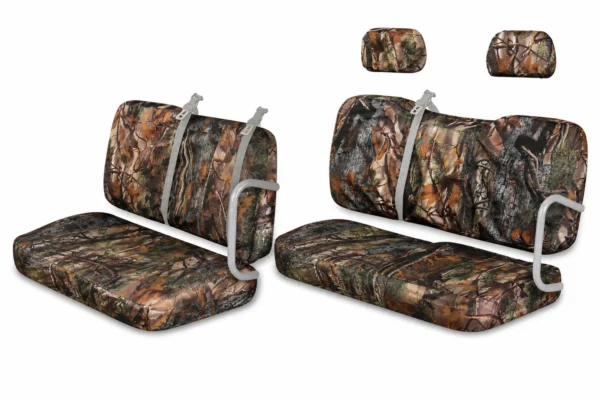 Seat Cover with Headrest Cover for Polaris Ranger Crew 1000/Crew XP 1000, shown on a plain background