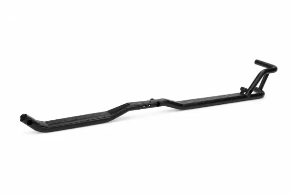 Kemimoto steel rock sliders for the Polaris Ranger Crew XP 1000, black powder-coated tubing, shown on a plain background