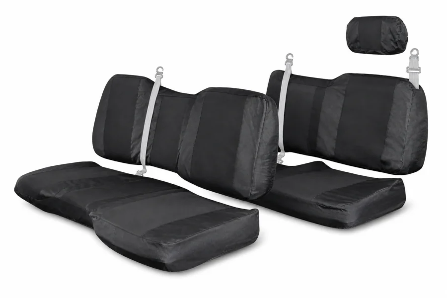 UTV Front & Rear Seat Covers for Polaris Ranger Crew XP 1000, shown on a plain background