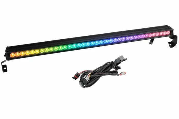 50" Multi-Color Curved LED Light Bar Kit for Polaris Ranger 1000 / XP 1000 / Crew, shown on a plain background