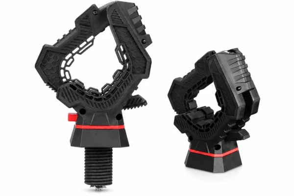 Ratcheting UTV Hunting Tool Rack, Adjustable Grip Mount For Polaris Ranger General, shown on a plain background