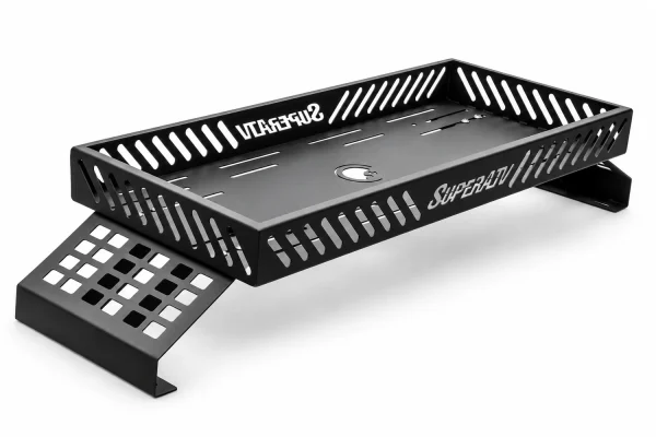 SuperATV Delta Bed Rack for Polaris Ranger XD 1500 isolated on a white background