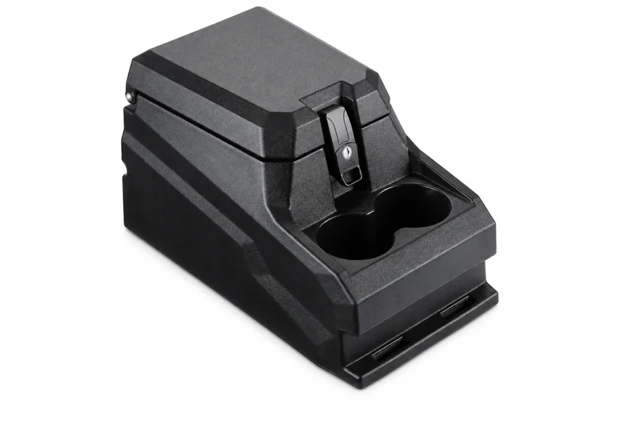UTV Bench Seat Center Console Box for Polaris Ranger XP 1000/Crew 2017-2026/Uforce/Pionner, shown on a plain background