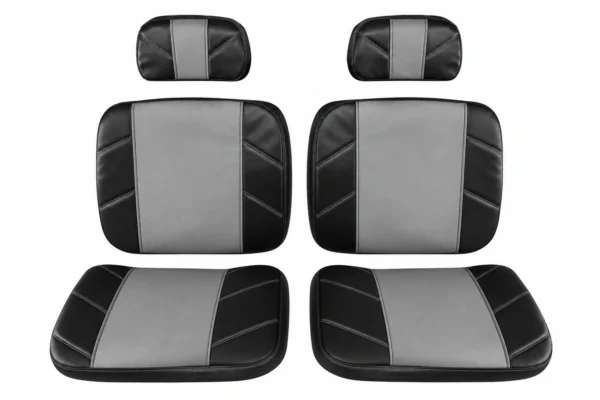 UTV Leather Seat Covers with Pocket for Polaris Ranger XP 1000/Crew, shown on a plain background