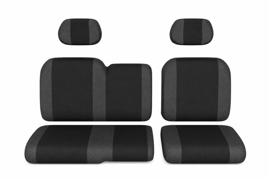 Split Bench Seat Covers for Polaris Ranger XP 1000/CREW (6 PCS), shown on a plain background