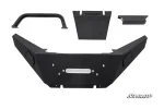 Polaris Ranger XP 1000 winch-ready bumper with bull bar, shown with skid section and mounting bracket