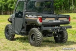Polaris Ranger XP Kinetic winch-ready rear bumper shown installed on the machine, second fitted view