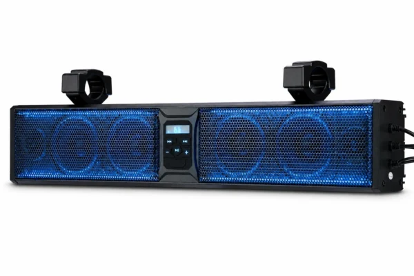 6 Speaker 26 Inch RGB Bluetooth Sound Bar for Polaris RZR/ 570/ 800/ 900/XP/1000/ Pro, shown on a plain background