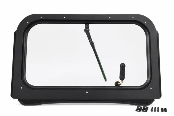 Full Front Windshield with Manual Wiper for Polaris RZR 570/800/XP 900 (2008-2014), shown on a plain background