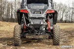 Rear windshield for the RZR Pro S, alternate view of the panel and rear cage clamp mounting