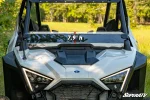 Half windshield for the RZR Pro XP, alternate view of the panel and its cage tube clamp mounts