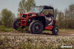 Tube rock sliders on a Polaris RZR Trail S 1000, second installed view