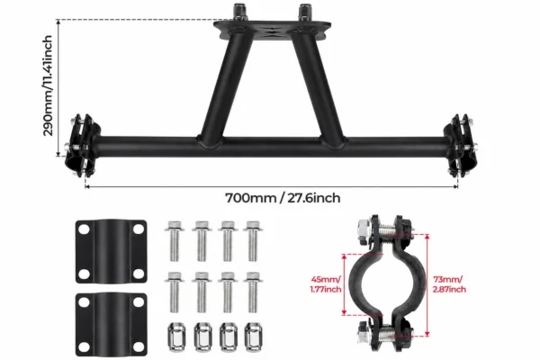 Spare Tire Carrier Mount for Polaris RZR XP 1000/4 1000 /Turbo, shown on a plain background