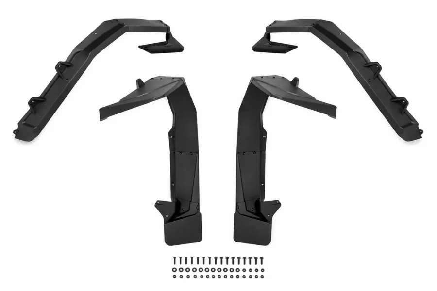 Fender Flares 8.5" Extended Mud Flaps for 2024-2026 Polaris RZR XP 4 1000 (4PCS), shown on a plain background