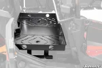 Rear seat cargo rack for the Polaris RZR XP 4 Turbo, gallery view of the walled deck with slotted tie-down cutouts