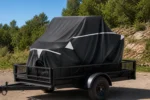 2-Seater UTV Trailering Cover for Ranger,Defender, Uforce, Mule, on a Defender on the trail