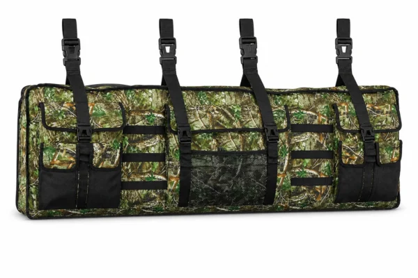 UTV Hunting Tool Bag Rack, Rear Roll Cage Carrier Case, shown on a plain background