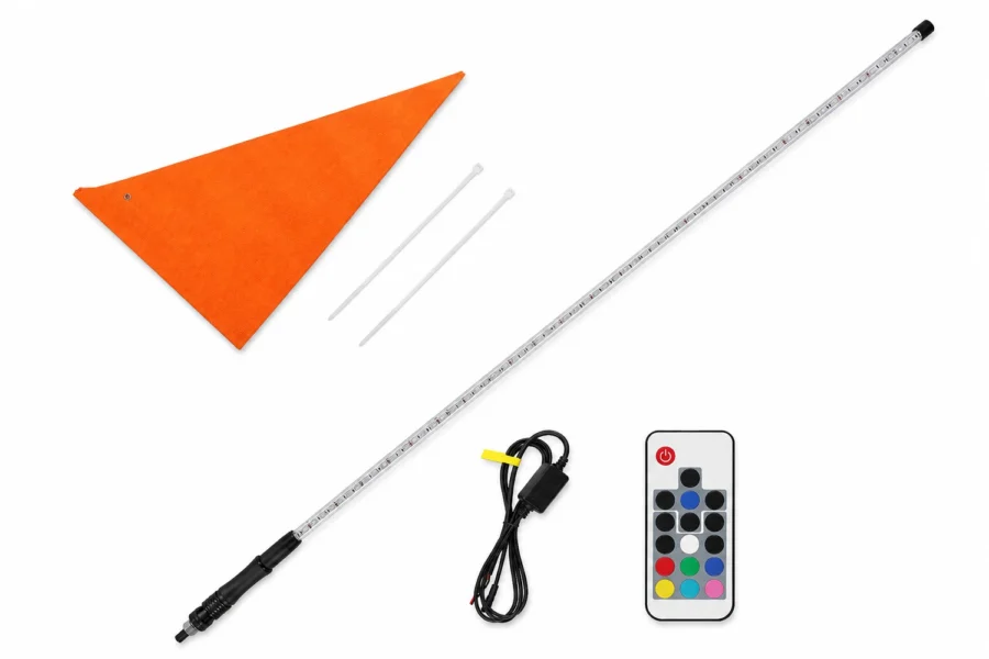 LED Whip Lights for ATV/UTV/RZR (5FT & RGB - 1PC), shown on a plain background