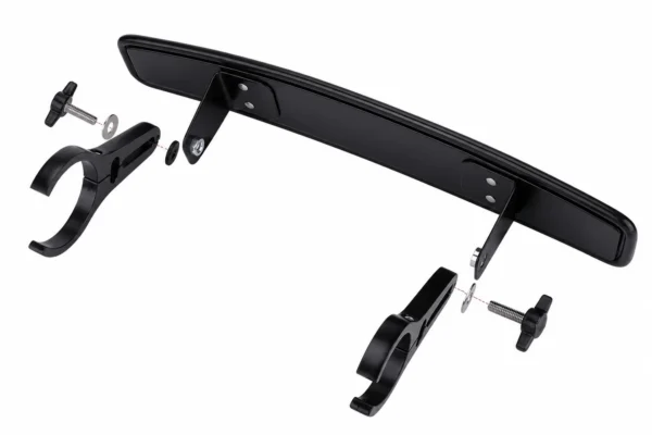 15" UTV Race Convex Center Mirror with 3/4 1.75" or 2" Clamps, shown on a plain background