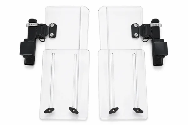 2PCS UTV Side Wind Deflectors for Can-Am / Polaris fit 1.5-2.2 inch Roll Bar, shown on a plain background