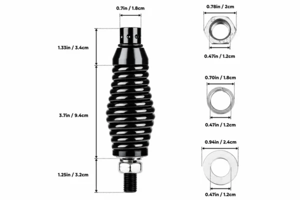 UTV/ATV Whip Lights Spring Mounting Base, shown on a plain background