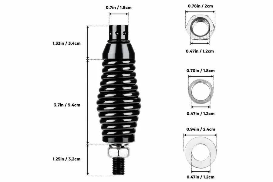 UTV/ATV Whip Lights Spring Mounting Base, shown on a plain background